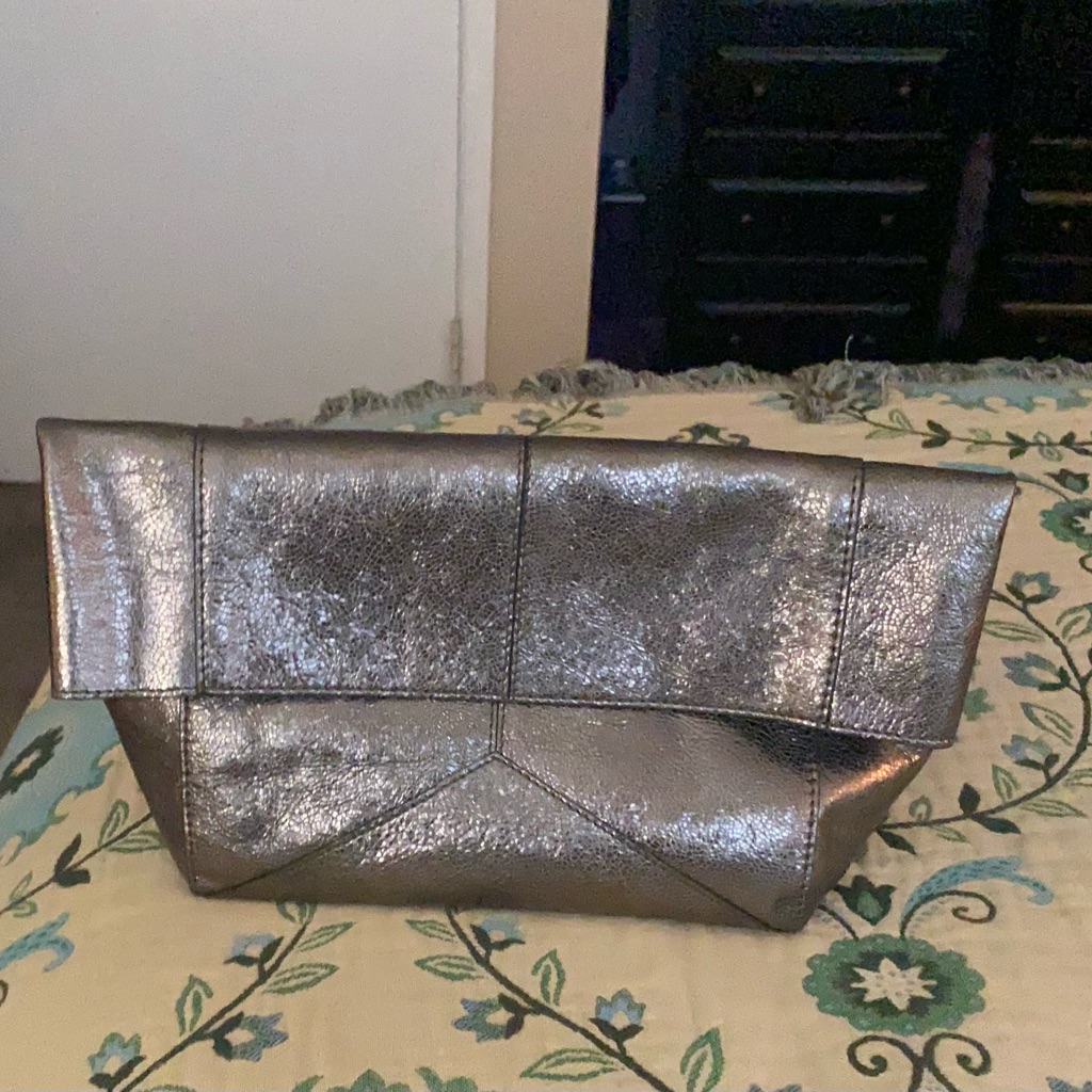 Banana Republic Elegant Silver Clutch Bag. New With Tags
